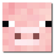 minecraft pig canvas